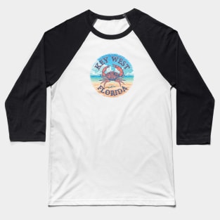Key West, Florida, Stone Crab on Beach Baseball T-Shirt